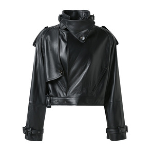 Blouson moto en cuir PU noir pour homme, à capuche, fermeture éclair, coupe ajustée, longueur standard, style hiver, décoration vintage, décontracté - Product Image 1