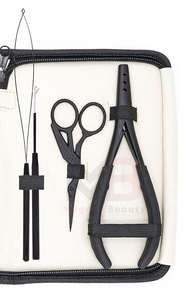 MAGMA BEAUTY Commercial Use Hair Extension Tools Pliers Kit 3 Holes Stainless Steel Pliers Hair Loop <b>Hook</b> Threader <b>Clips</b> Weaving - Product Image 6