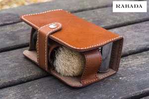 Leather Toiletry Bag Men Personalized Mens Toiletry Bag Leather <b>Shaving</b> Travel <b>Kit</b> - Brown - Product Image 4