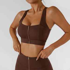 Soutien-gorge de sport ajustable pour femme, dernière collection, avec fermeture éclair frontale, pour fitness, yoga et course à pied, effet push-up - Product Image 3