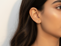 Boucles d'oreilles minimalistes jaunes en or 14 carats, design géométrique circulaire, unisexe, à porter au quotidien