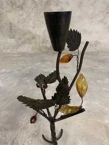Pot de fleurs en métal noir en forme de feuille de rose, fait main, moderne, pour la décoration artistique de la maison et du jardin, utilisation en extérieur - Product Image 5