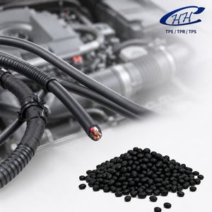 สารประกอบเทอร์โมพลาสติกอีลาสโตเมอร์ TPE ทนทานต่อสภาพอากาศ 100% ปรับแต่งสี ความแข็ง และคุณสมบัติทนไฟได้ สำหรับสายเคเบิลยานยนต์ - Product Image 1
