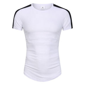 Screen Printed Tracksuit Heavyweight Comfortable Oneck <b>Patchwork</b> Cotton T <b>Shirt</b>, Custom Logo Quick Dry Breathable Short Sleeve - Product Image 3