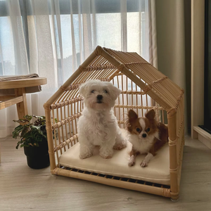 Casa para Mascotas de Ratán Natural Hecha a Mano al por Mayor, Cama Transpirable y Acogedora para Perros, Gatos y Animales Pequeños, Proveedor Ecológico de Vietnam - Product Image 4