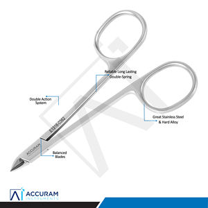 Accuram Pince à cuticules professionnelle type anneau, coupe-cuticules pour manucure et pédicure, en acier inoxydable, à mâchoires larges, outil de salon - Product Image 4