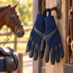 Winter Unisex Horse Riding Full Finger Hook Loop Closure Thickened Windproof Waterproof UV Protection Touch Screen <b>Warm</b> <b>Gloves</b> - Product Image 6