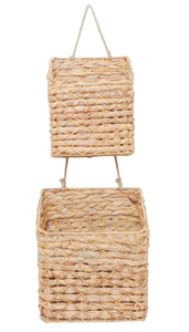 Hanging <b>Wall</b> Water Hyacinth <b>Storage</b> <b>Basket</b> Handmade <b>Storage</b> <b>Basket</b> - Product Image 4