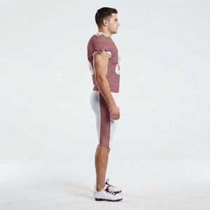 Maillot de football américain personnalisé pour homme, col en V, manches courtes, 100 % polyester, sublimation, écologique, anti-humidité, respirant, anti-UV - Product Image 4