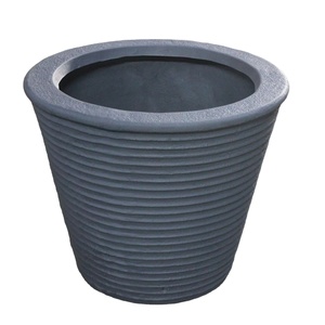 Maceta Colgante de Fibra de Vidrio Ligera y Duradera de KNT Creations, Maceta Circular Clásica Moderna con Textura Lisa para Interiores y Exteriores - Product Image 1