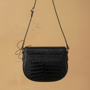 Bolso Bandolera de Cuero Genuino con Grabado de Cocodrilo, Estilo Preppy, con Cierre de Cremallera y Solapa, para Mujer, Bolso de Hombro Premium OEM Personalizado - Product Image 4
