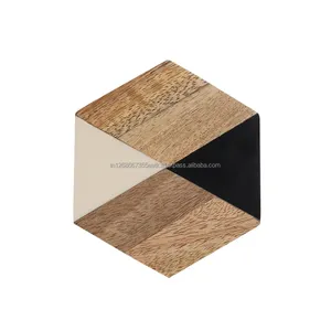 แผ่นรองแก้วทรงหกเหลี่ยม Casglow Heritage Premium Modern ทำจากอีพ็อกซี่เรซิ่น เป็นมิตรกับสิ่งแวดล้อม ขนาด 300 มม. ล้างทำความสะอาดได้ เหมาะสำหรับใช้ในครัว - Product Image 5