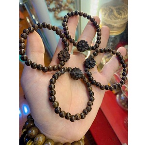 JIEYOU Brown Onyx Beaded Bangle Flower Charm <b>Bracelet</b> Handmade <b>Crystal</b> Style Buddhism Jewelry for Gift Wedding Party - Product Image 3