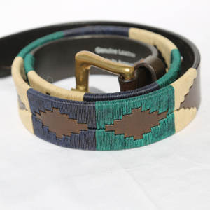 Cinturón Deportivo Personalizado de Cuero Genuino con Bordado Argentino para Montar a Caballo, Cinturón de Polo de Cuero para Hombre con Tallas Personalizadas - Product Image 1