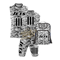 Ensemble sweat à capuche et short FQ Custom Ice Creamm Drip Outdoors pour enfants, maillots d'entraînement à manches courtes, uniformes de flag football