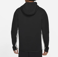 Ensemble sweat à capuche et pantalon de jogging pour homme, en polaire anti-UV, polyester/coton, avec blocs de couleur, poches, noir et gris, style décontracté