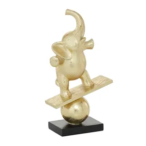 Figura de Pájaro de Aluminio Chapada en Oro Hecha a Mano de Primera Calidad, Decoración de Hogar de Lujo Moderna y Antigua, Escultura Pulida - Product Image 3