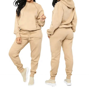 High Quality Custom Logo Hooded Solid Heavyweight Eco-Friendly Men <b>Women</b> Casual Tracksuit for Winter Sports & Gym Fitness - Product Image 1
