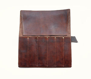 Bolsa de Chef Enrollable para Cuchillos, Hecha a Mano, de Cuero Genuino, Resistente a Olores, Resistente, Cómoda, Profesional, para Restaurante, Herramientas, Viajes - Product Image 5