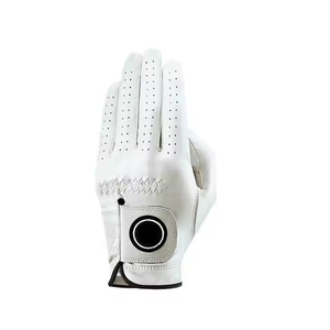Gants de golf en cuir véritable, nouvelle conception, doux, pleine couleur, respirants et confortables, personnalisables. - Product Image 2