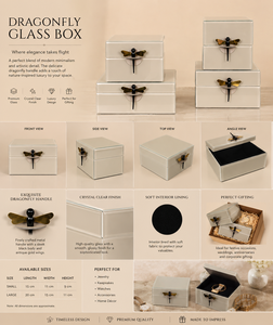 Luxury Light <b>Grey</b> Color Mirror Glass Decorative <b>Storage</b> Box Key Knob Premium Jewelry Vanity Organizer <b>Boxes</b> Home Decor Lacquer - Product Image 4