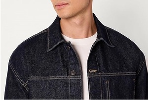 Rapid Sports Men's Winter <b>Denim</b> <b>Jacket</b> Plain Blue High Quality <b>Custom</b> Pockets Stretchable Breathable Quick Dry Sherpa Lined - Product Image 4