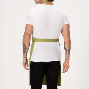 New Design Thick Cotton Twill Chef Apron With Cross Back Straps Comfortable Kitchen <b>Cooking</b> Chef Aprons In Low MOQ - Product Image 2