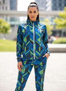 Ensemble de survêtement de football OEM personnalisé pour homme, en polyester et élasthanne respirant, avec veste zippée et pantalon de jogging, idéal pour la gym, unisexe, collection printemps - Product Image 5
