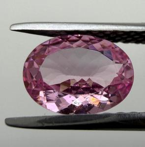 Pierre précieuse naturelle Spinelle, pierre brute, bijou, coupe ovale, facettée, rose, 1,78 carats, cadeau pour collectionneur - Product Image 2