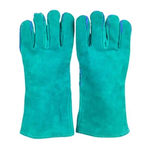 ถุงมือเชื่อมหนังวัวแท้แบบหนาทนทาน ป้องกันไฟและบาด สำหรับงานดับเพลิง - Product Image 6