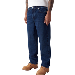 กางเกงยีนส์ผู้ชายวินเทจฟอกสีขาตรงสไตล์ย้อนยุคคลาสสิกผ้ายืดนุ่มใส่ในชีวิตประจำวันขายส่ง - Product Image 4