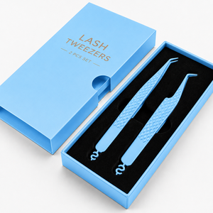 แหนบดัดขนตา DANTRIC IMPLANTS สีน้ำเงิน สแตนเลสสตีล ปลายเรียบ ทนทาน ขนาด 10 มม. เครื่องมือความแม่นยำสูง สำหรับใช้กับคิ้ว รุ่น SA-889 - Product Image 1
