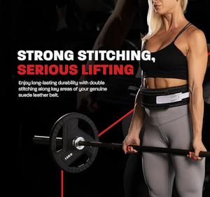 Ceinture de musculation pour hommes et femmes, noire, épaisseur 10 mm, ceinture à levier de 4 pouces de large pour soulevés de terre, squats et entraînements en salle de sport - Product Image 5