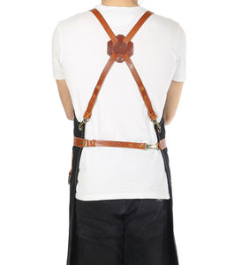 Funda de lona para delantal con cremallera y diseño de tirantes cruzados ajustables para chef, barbero, carpintero - Almacenamiento duradero e impermeable LCA-0001 - Product Image 5