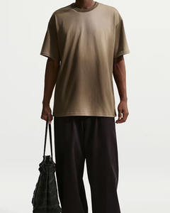 T-shirts pour hommes à col montant en sergé 100 % polyester, coupe oversize, infroissables, à motif uni, impression numérique ODM – Meilleures ventes - Product Image 3