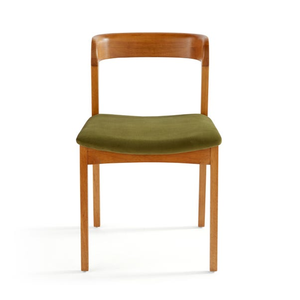 Chaise d'appoint minimaliste en bois massif avec dossier ergonomique incurvé - Product Image 5