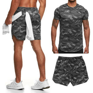 Ensemble T-shirt et short sportif d'été pour homme MERITORIOUS INTERNATIONAL à motif géométrique et séchage rapide - Product Image 4