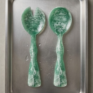 RESIN SERVING SPOON-GREEN-Luxury Gold Flatware <b>Set</b> Small <b>Ice</b> <b>Cream</b> Spoons Dessert Cutlery <b>Set</b> for Restaurant & Cafe. - Product Image 1
