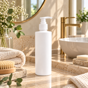 1ltr White Cylinder Plastic <b>Bottle</b> With Lotion <b>Pump</b> For Personal Care Use - Product Image 3