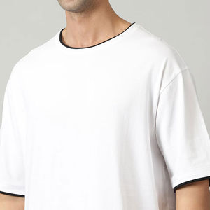 T-shirt 100% coton avec logo personnalisé, tissu de qualité supérieure, coupe classique, fabrication sur mesure, streetwear homme. - Product Image 6