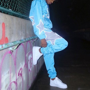 Custom Streetwear Nylon Windbreaker <b>Jacket</b> and Split Shorts Set <b>Summer</b> Water Resistant <b>Men's</b> Tracksuit - Product Image 5