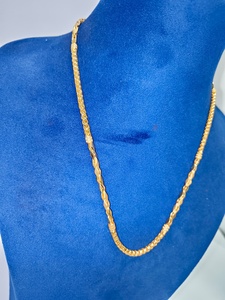 Chaîne en or massif 22 carats pour hommes et femmes, bijoux indiens faits à la main, collier en or jaune véritable 22 carats, chaîne Bahubali - Product Image 2