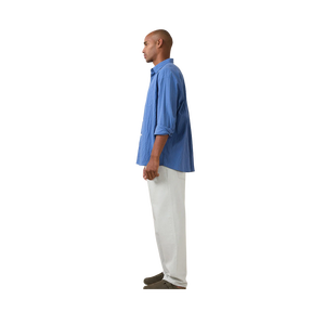 Pantalon blanc décontracté pour l'été, coupe ample, taille moyenne, couleur unie, tissu tissé - Product Image 2