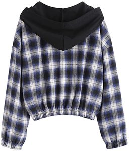 <b>Black</b> Knitted Cut Cropped Hoodie Women 3D Embroidery Sweatshirt Streetwear Fashion Custom Logo Winter - Product Image 3