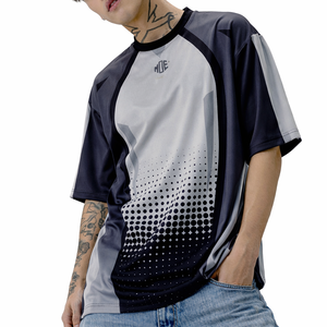 Camiseta de Fútbol Americano Oversize para Hombre, Transpirable, de Poliéster, Estilo Urbano, con Estampado de Puntos Degradados, Ligera, Proveedor OEM al por Mayor - Product Image 5
