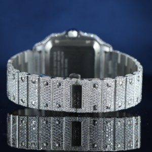 วีวีเอส มอยส์ซาไนต์นาฬิกาอัตโนมัติ ตัวเลขโรมัน กันน้ำ สแตนเลสสตีล ชุบทอง/เงิน นาฬิกาผู้ชายสุดหรู ตัวเรือนขนาด 12 มม. - Product Image 2