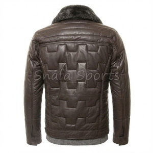 Veste en cuir de moto personnalisée pour homme, coupe slim, élégante, décontractée, pour l'extérieur, de haute qualité, vente chaude, OEM - Product Image 2