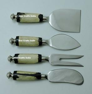 Juego de Servidores de Ensalada Más Vendido, Mango de Cuerno Natural, Ecológico, Apto para Lavavajillas, Multifuncional, para Uso en la Cocina, Decoración de Mesa, Cumpleaños - Product Image 6