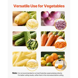 Affettatrice Commerciale in Acciaio Inossidabile per Patatine Fritte con 3 Lame di Ricambio da 1/2, 3/8, 1/4 Pollici per Verdure e Frutta - Product Image 3
