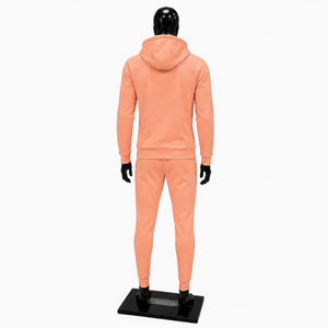 Premium <b>Mens</b> Peach Tracksuit Set Full Zip <b>Hoodie</b> And Jogger Pants Custom Athletic Sportswear Training Gym <b>Running</b> Fitness Casual - Product Image 2